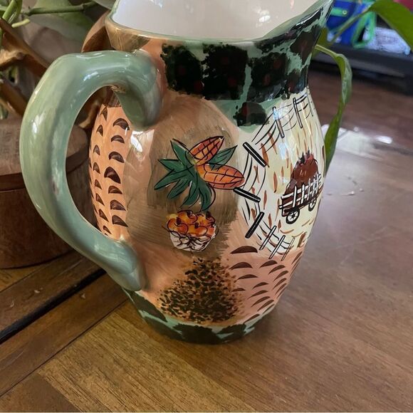 Vintage WCL Autumn Harvest Farm Pitcher - Picture 7 of 15